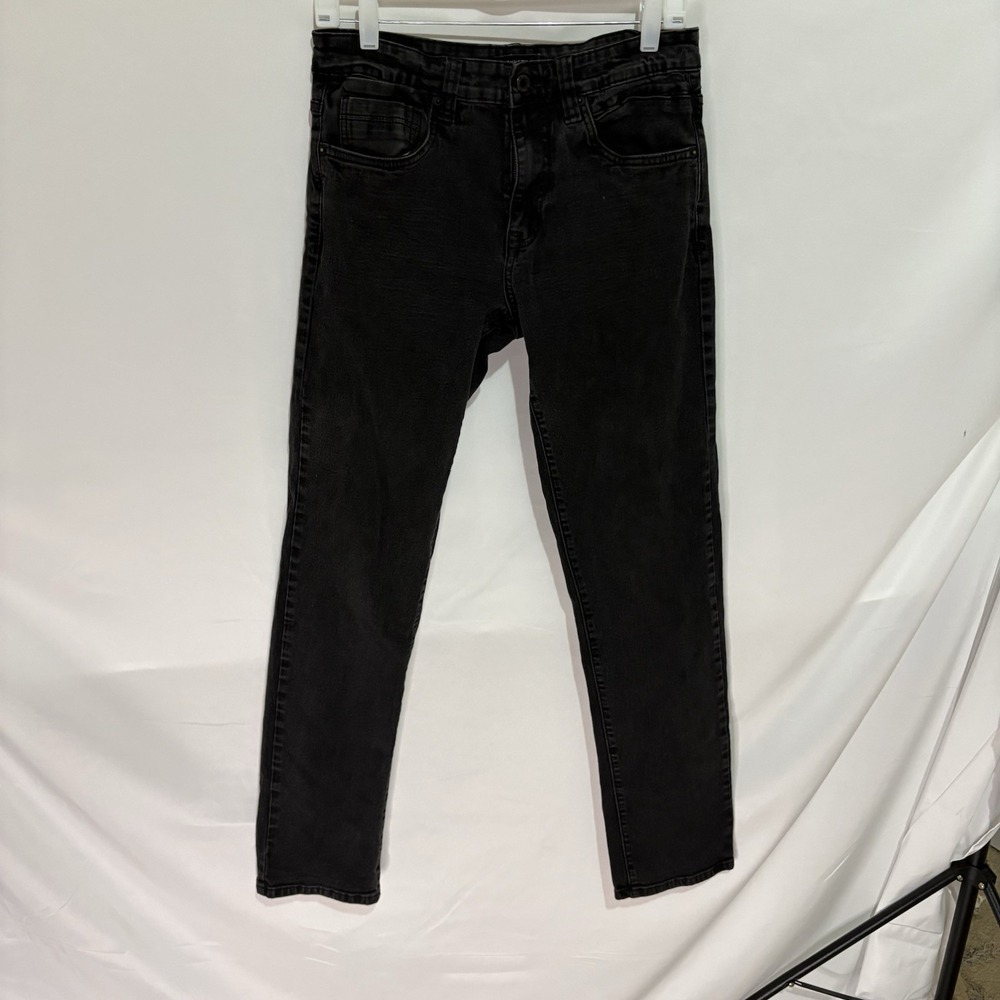 Kenneth Cole New York Mens Athletic Fit Black Jeans 30x32 Dark Wash Denim